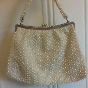 Vintage Corde Bead Kisslock Purse